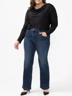Avery High Rise Trouser Leg Luxe Stretch Jeans Plus Size