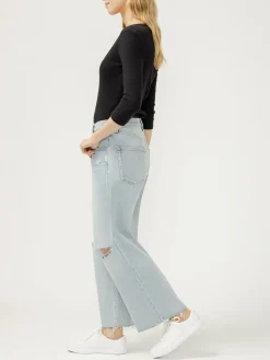 Be Easy High Rise Wide Leg Cropped Jeans