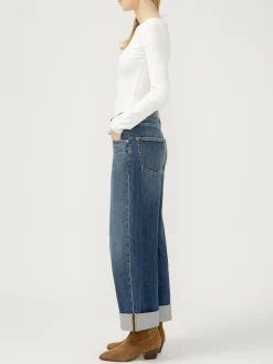 Be Easy High Rise Wide Leg Cropped Jeans