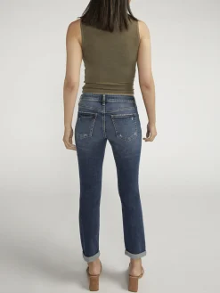 Boyfriend Mid Rise Slim Leg Jeans