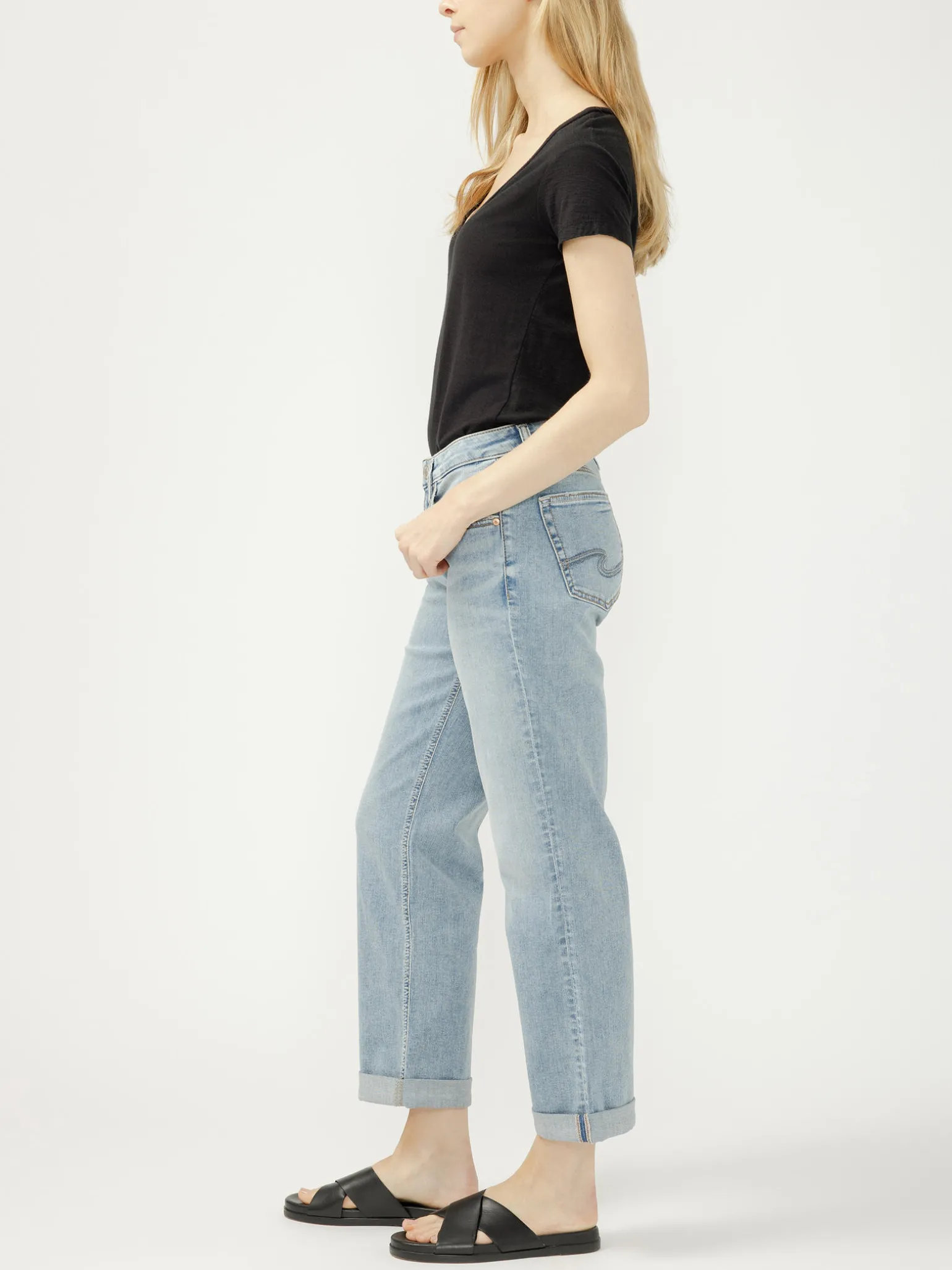 Chelsea Mid Rise Straight Leg Jeans