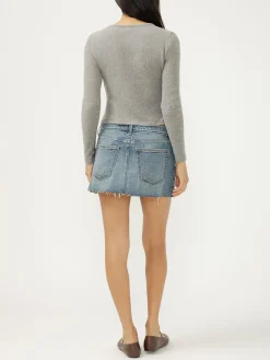 Denim Micro Mini Skirt
