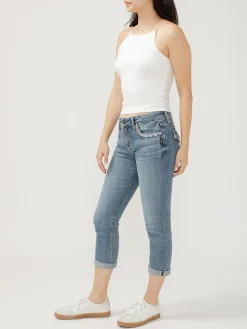 Elyse Mid Rise Americana Luxe Stretch Capri