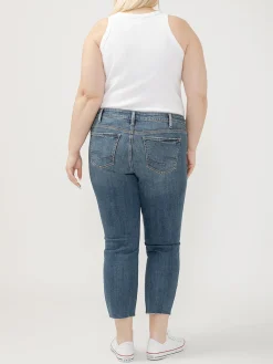 Elyse Mid Rise Straight Leg Ankle Jeans Plus Size