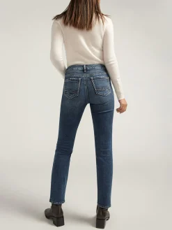 Elyse Mid Rise Straight Leg Jeans