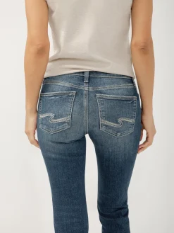 Elyse Mid Rise Straight Leg Jeans