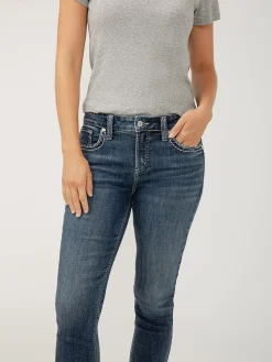 Elyse Mid Rise Straight Leg Jeans