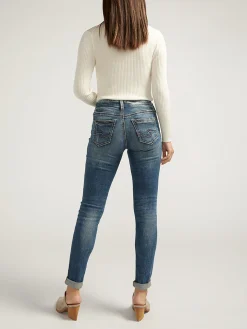Girlfriend Mid Rise Skinny Leg Jeans