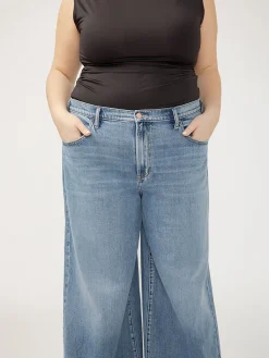 Highly Desirable High Rise Ultra Wide Leg Jeans Plus Size