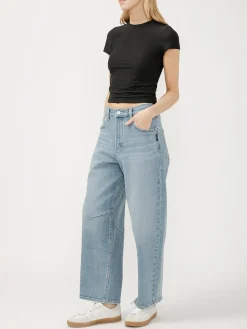 High Rise Barrel Leg Jeans