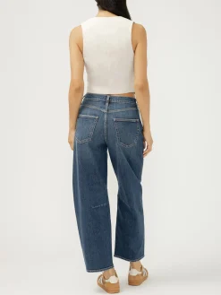 High Rise Barrel Leg Jeans
