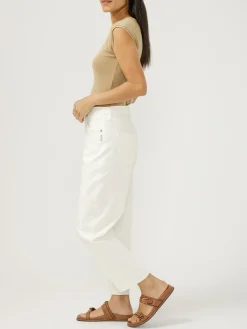 High Rise Slim Barrel Leg Jeans
