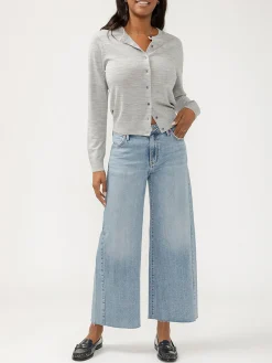 Isbister High Rise Angled Seam Wide Leg Ankle Jeans