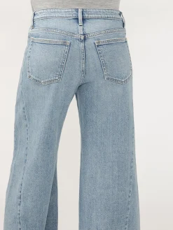 Isbister High Rise Angled Seam Wide Leg Ankle Jeans