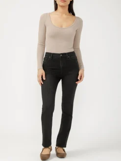 Isbister High Rise Straight Leg Luxe Stretch Jeans