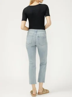 Most Wanted Mid Rise Cropped Straight Leg Luxe Stretch Jeans