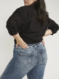 Suki Mid Rise Bootcut Jeans Plus Size