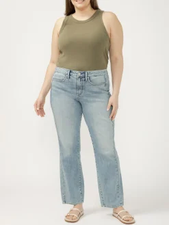 Suki Mid Rise Classic Straight Luxe Stretch Jeans Plus Size