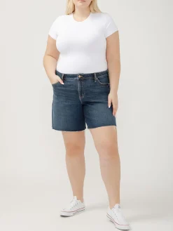 Suki Mid Rise Long Shorts Plus Size