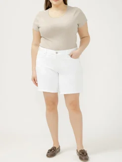 Suki Mid Rise Long Shorts Plus Size