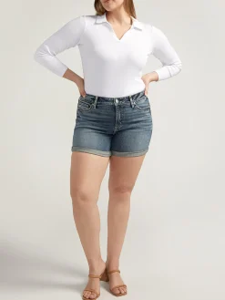 Suki Mid Rise Shorts Plus Size