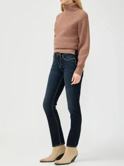 Suki Mid Rise Straight Leg Luxe Stretch Jeans