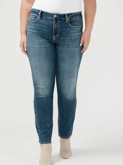 Suki Mid Rise Straight Leg Luxe Stretch Jeans Plus Size