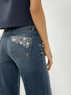 Suki Mid Rise Wide Leg Americana Luxe Stretch Jeans