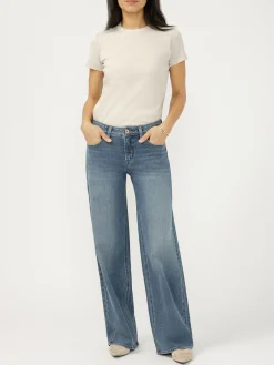 Suki Mid Rise Wide Leg Jeans