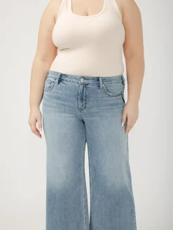 Suki Mid Rise Wide Leg Luxe Stretch Jeans Plus Size