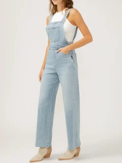 Wide Leg Overall Jeans